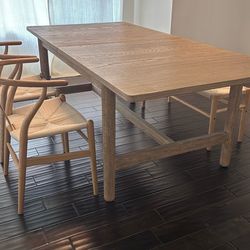 Hargrove Extendable Dining Table (60"–100") + 2  Dining  Chairs and Bench !!!