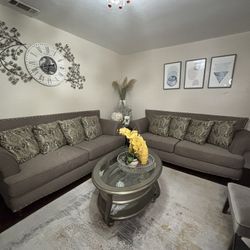 2 Gray Sofas 