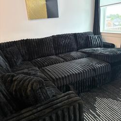 Need Gone! Today U shape Fluffy Corduroy Sectional couch $50Down
