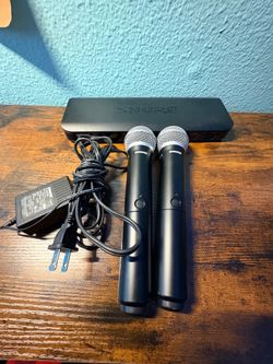 Shure wireless microphones x2