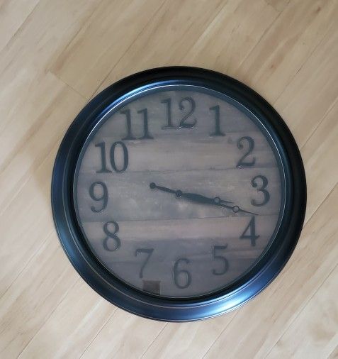 Large 22 Inch Rustic Look Clock