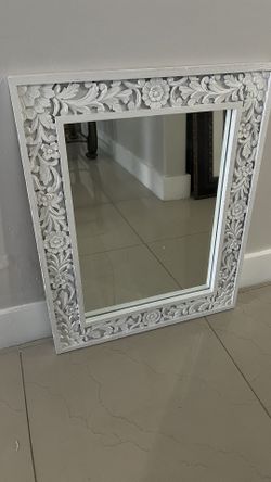 Vintage Floral Carved Wall Mirror