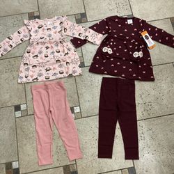 NWT Girls 4pcs Outfit Set Size 2T
