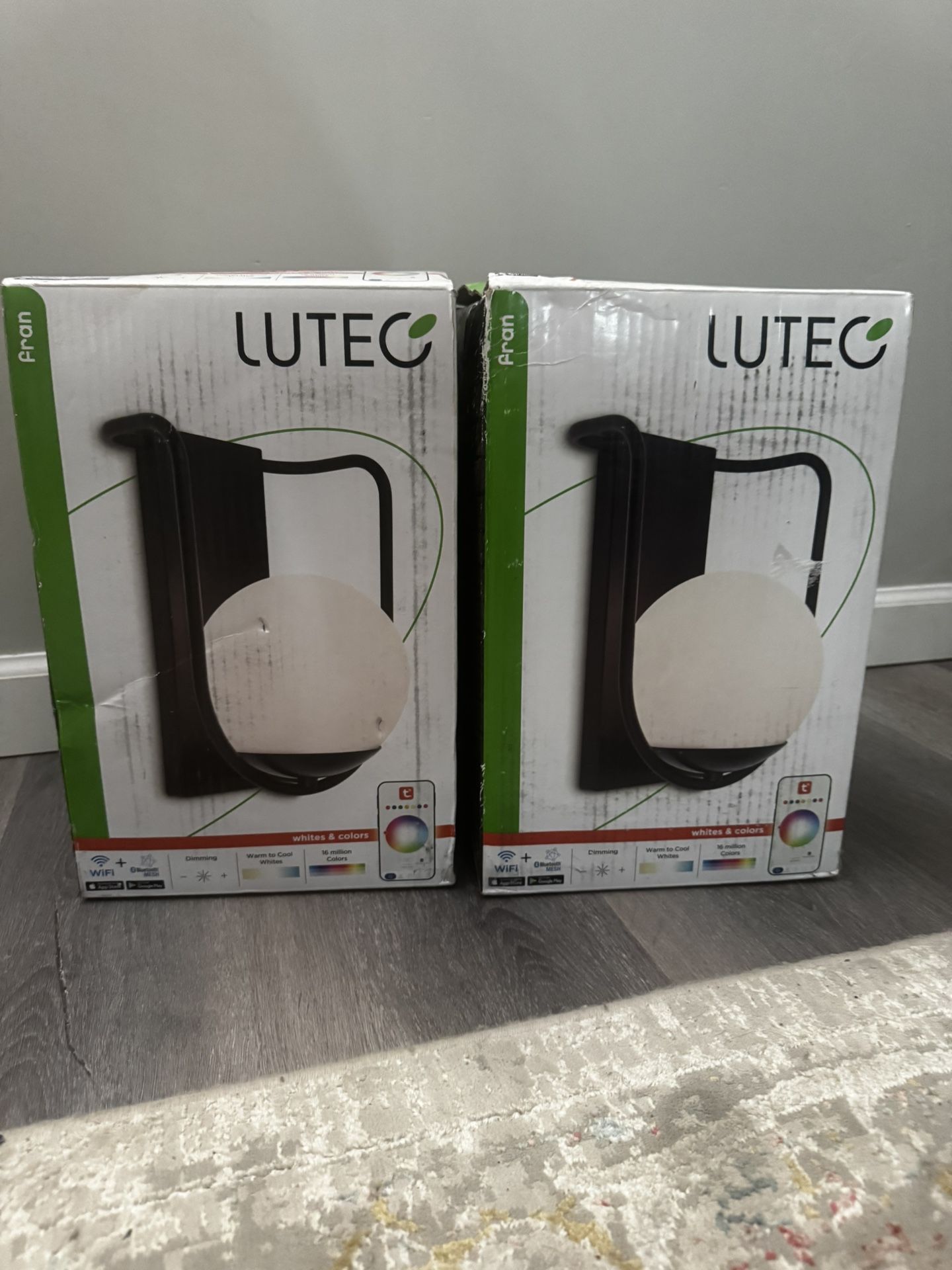 Lutec Wifi/Bluetooth Black Outdoor Wall mount lantern sconce light (Smart Light Bulb Included) 1 For $45 2 for $80 Dm for install pricing!!! View