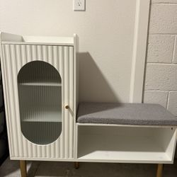 Super Cute Entryway Cabinet Bench 