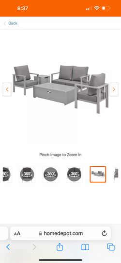 Patio Set With Fire Pit