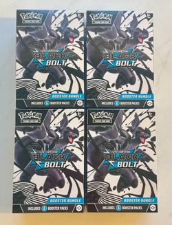 Pokémon TCG Black Bolt Sealed Booster Bundles Lot Of 4