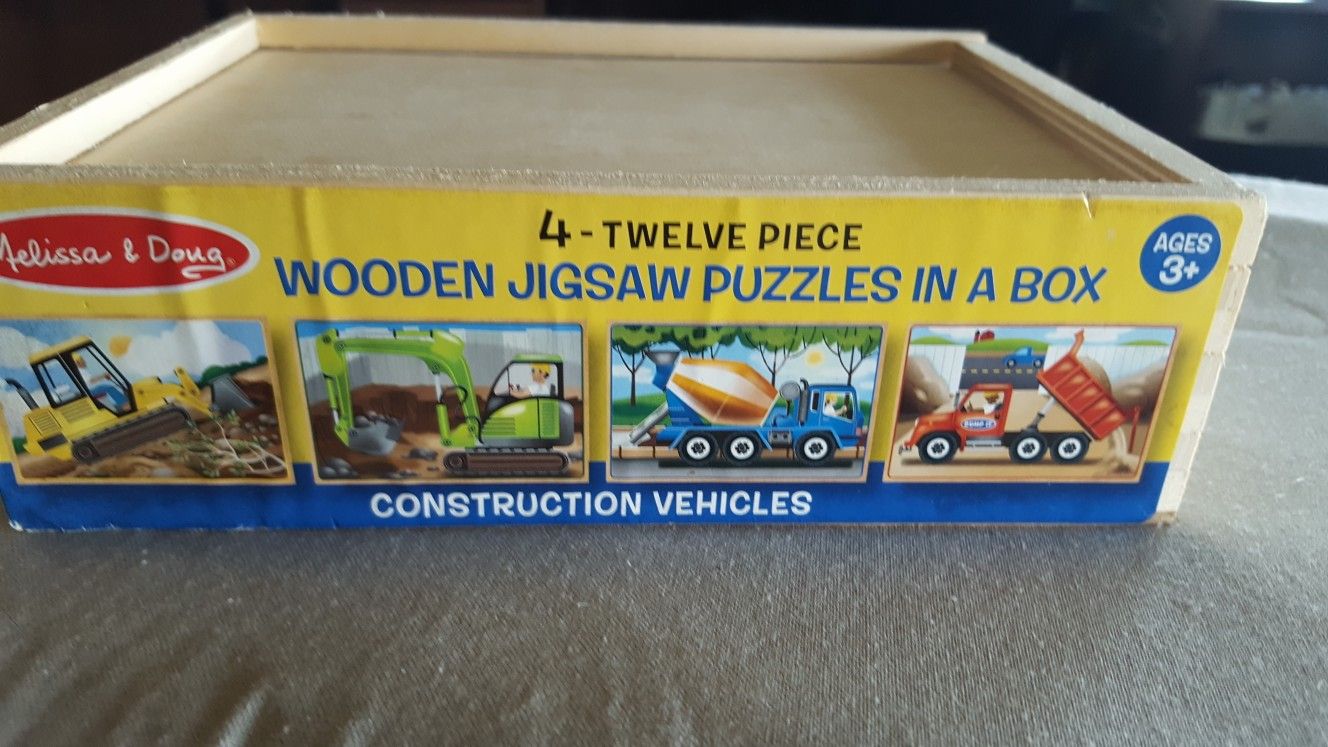 Melissa & Doug 4 Wooden Puzzles