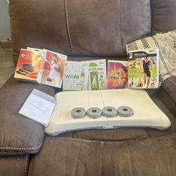 Wii Fit Board And Exercise Equipment 