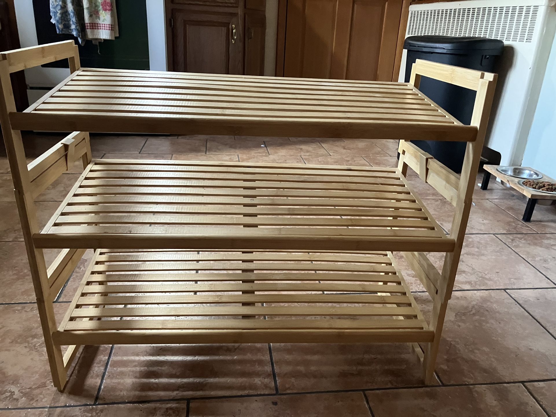 3 Tier Wooden Shoe Rack