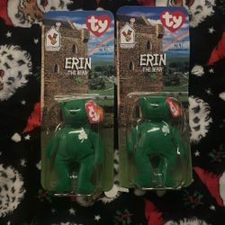 ERIN the Bear Beanie babies RARE UNBOXED UNTOUCHED