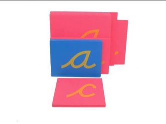 Cursive lower case sand paper letters montessori