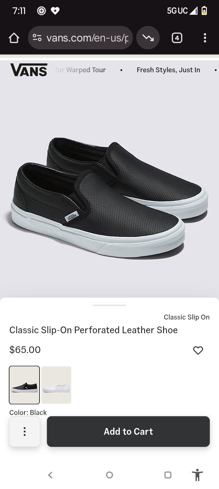 CLASSIC SLIP ON PREMIUM LEATHER VANS