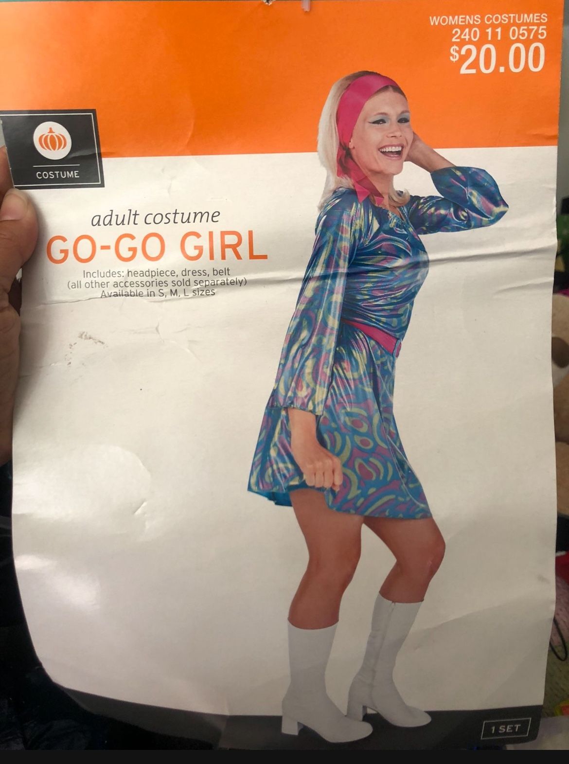 Go-Go Halloween Adult Costume size : S - Like New