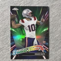 2024 Topps Finest Drake Maye Future Stars Rookie Refractor Card #FS-3 sp-/35