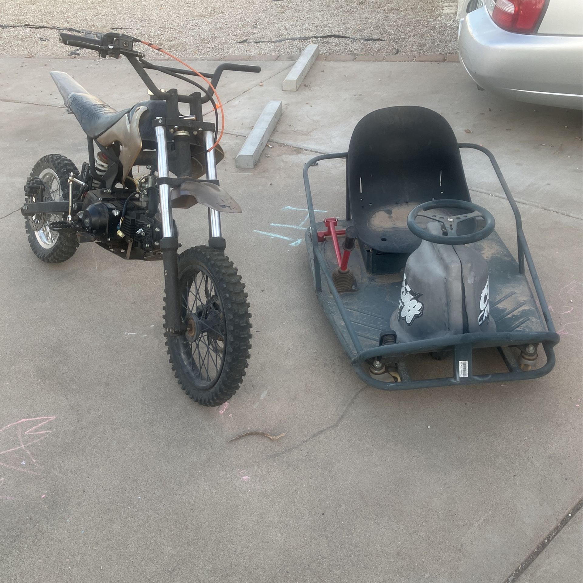 Drift Cart And Dirt Bike 