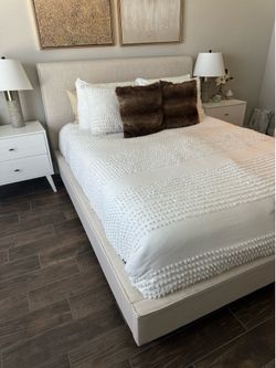 Queen bed frame and headboard