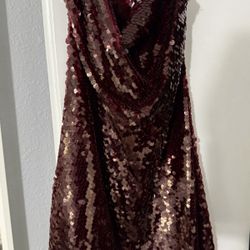ASTR Maroon Sequin Mini Dress 