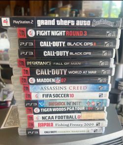 13 PlayStation 3 games, one PS2 GTA game
