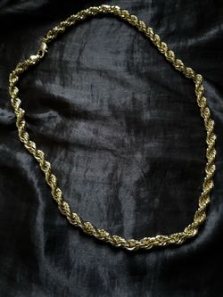 gold necklace rope