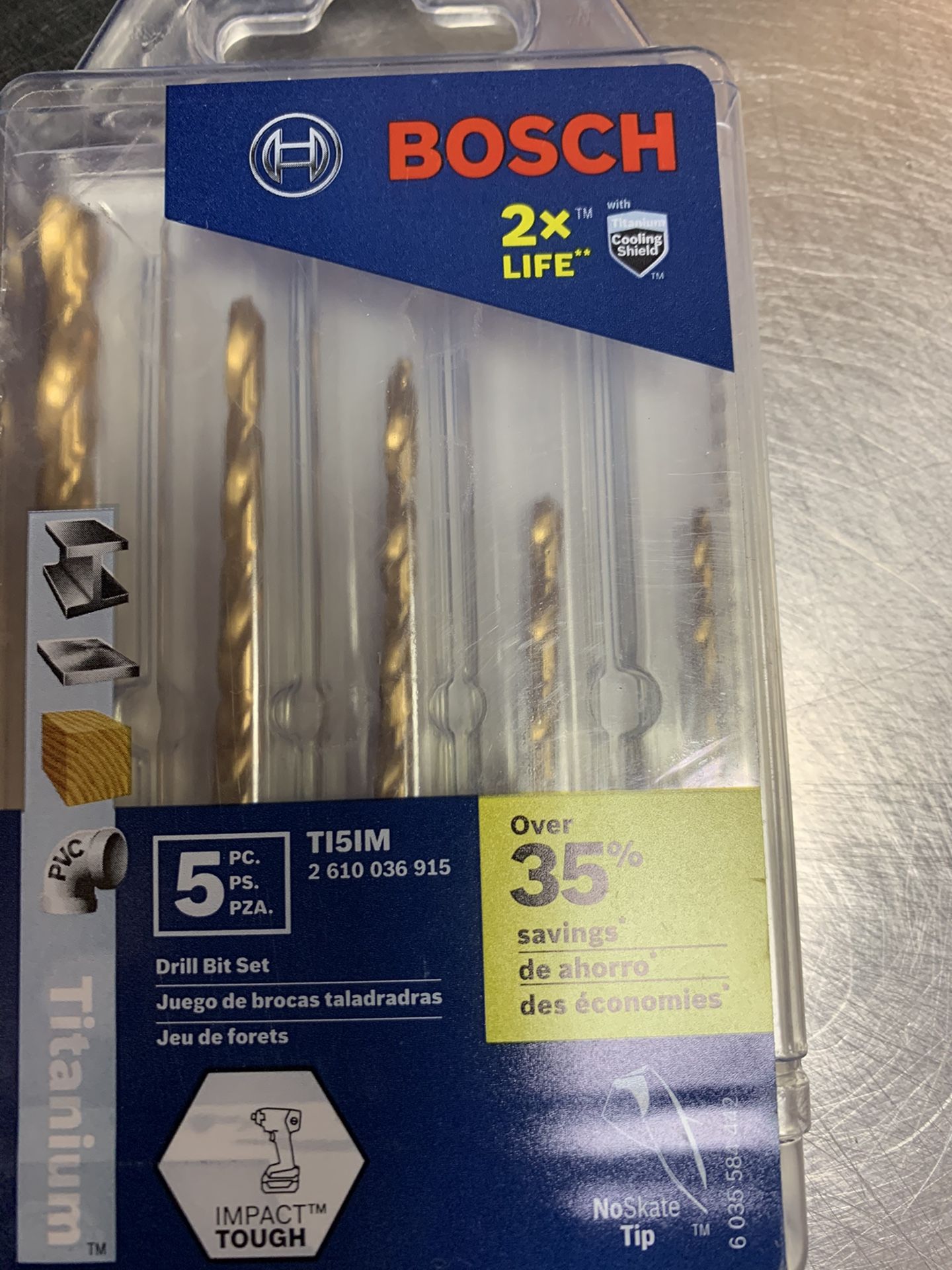 Bosch 5 Piece Drill Bit Set 