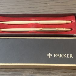 Parker Imperial Pencil And Pen Set One Is Missing Pocket Clip 