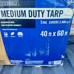 40 ft. x 60 ft. Blue Medium Duty Tarp