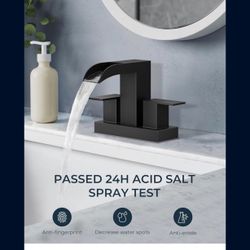 Bathroom Faucets for 2 Hole or 3 Hole, Waterfall 4 Inch A 15 Bl $30