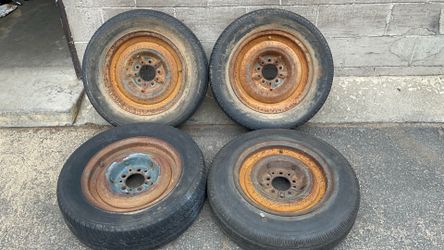 Four 16 inch Buick steel rims with clips 5 on 5 Pontiac, olds, caddy