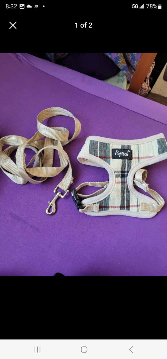 PUPTECK Small Pet Harness and Leash Set 