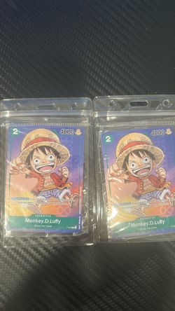 2x Sealed Mint Monkey D Luffy P-037 Cards