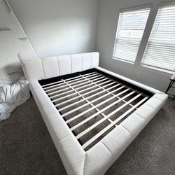 White Cream Bed Frame 