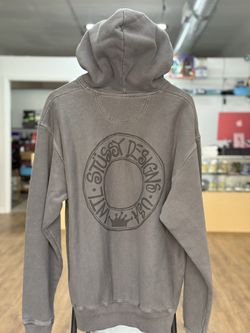 Stussy Grey Pull Over Hoodie
