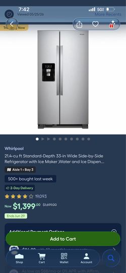 Whirlpool fridge  Like new