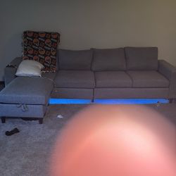 L Shape Couch With Led Lights 