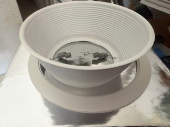 6 Inch White Baffle Recessed Can Light Trim