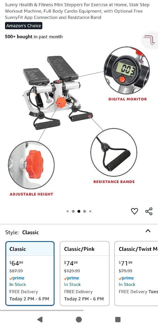 Mini Stepper Stair Step Workout Exercise Machine Home Gym