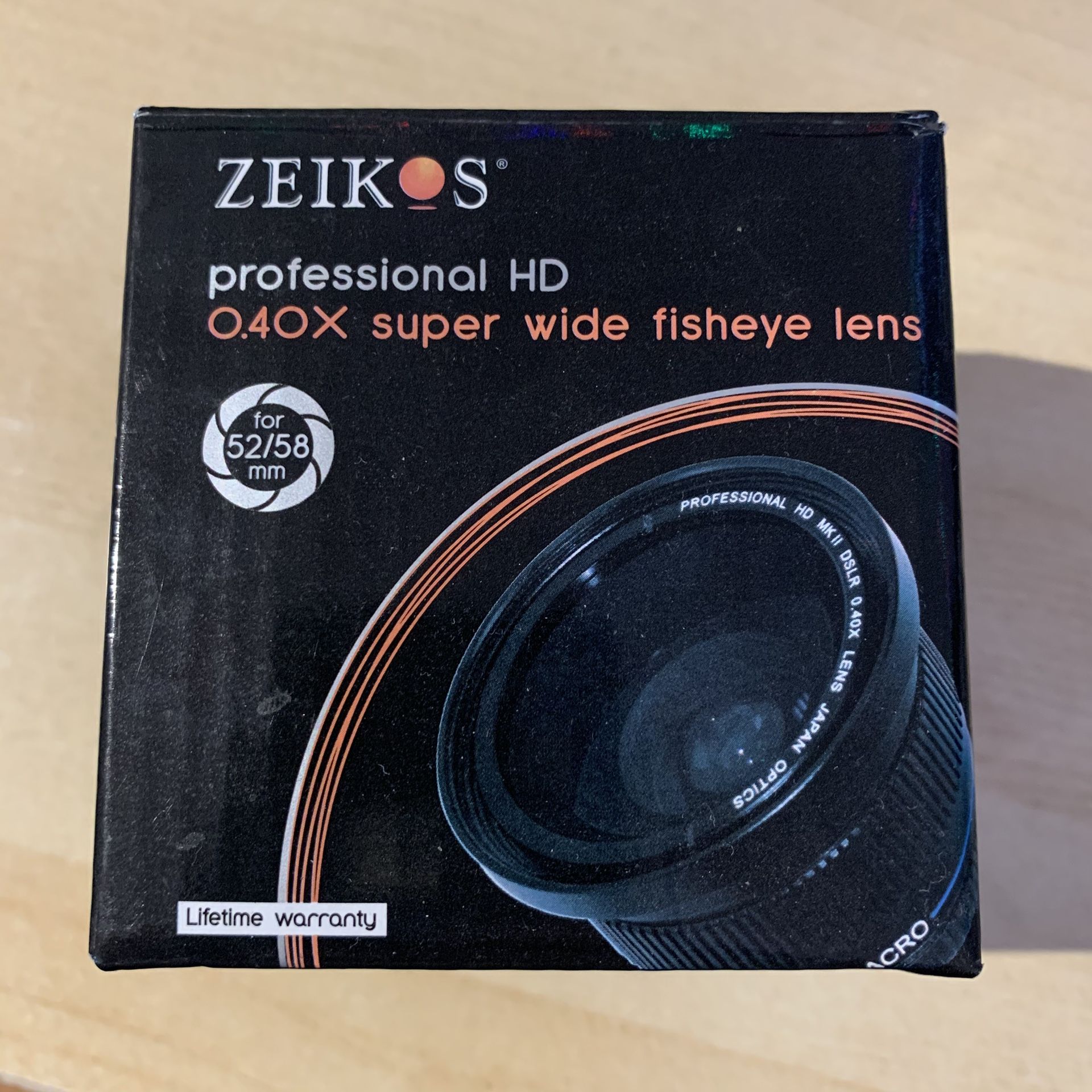 Zeikos fisheye lens for 52/58 mm