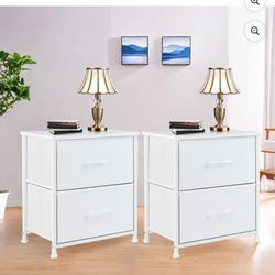 New set of 2 Fabric drawers/Nightstand READ DESCRIPTION