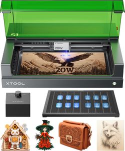 xTool S1 20W Laser Engraver and Cutter Machine with Air Assist & Honeycomb