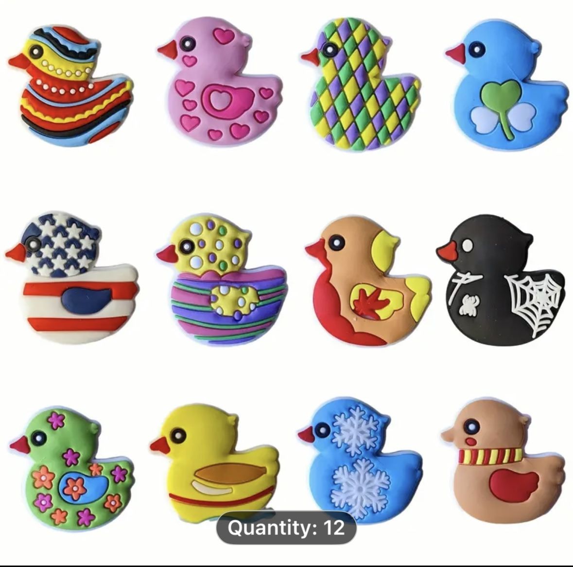 12pc Rubber Duck Magnets!