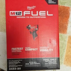 Milwaukee M12 FUEL 1/4" Hex Impact Driver (Tool-Only) - BRAND NEW & SEALED