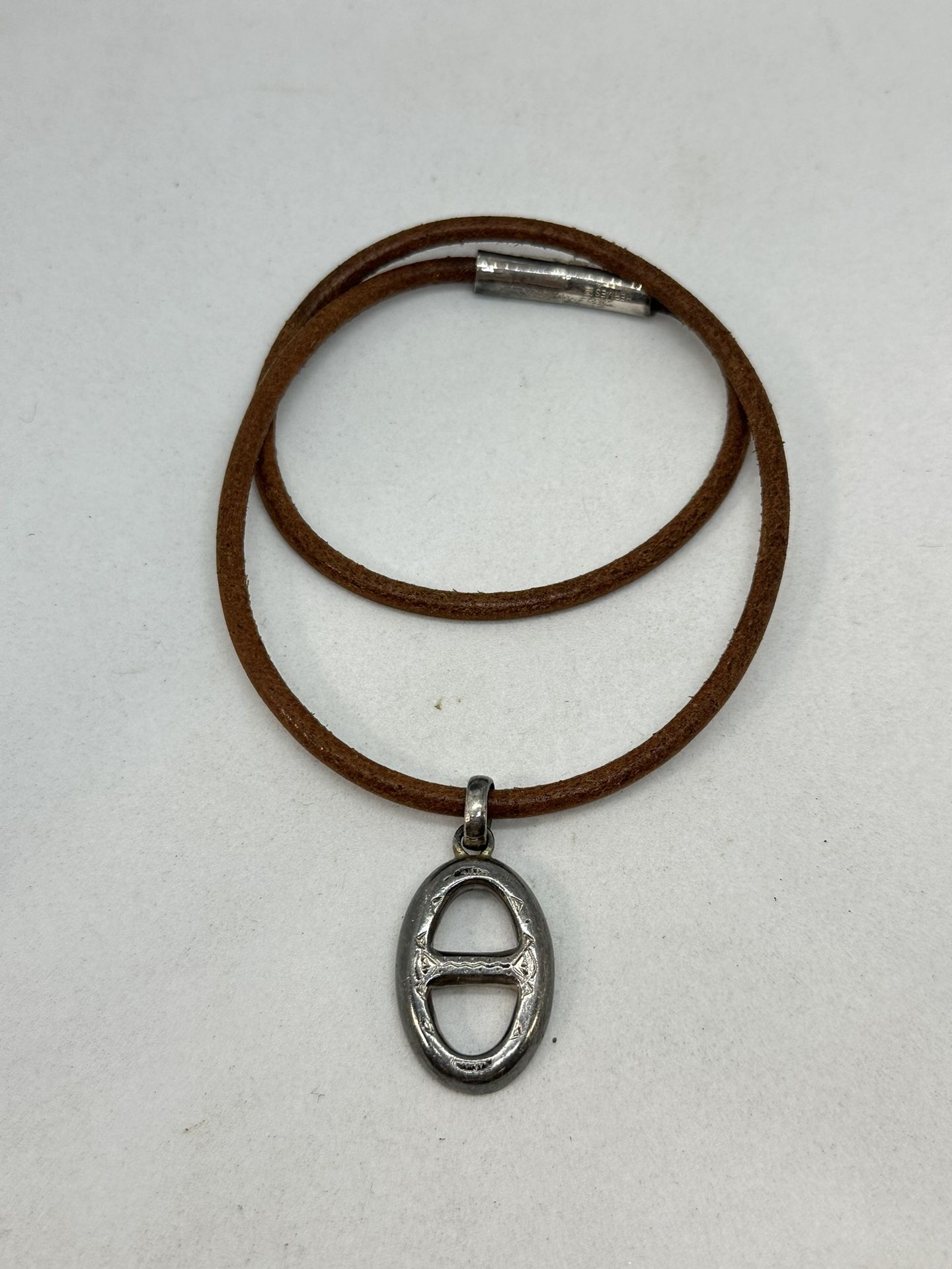 Hermes Touareg Bracelet Choker Brown Chaine D