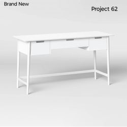 Brand New Ellwood Large Writing Desk With Drawers White