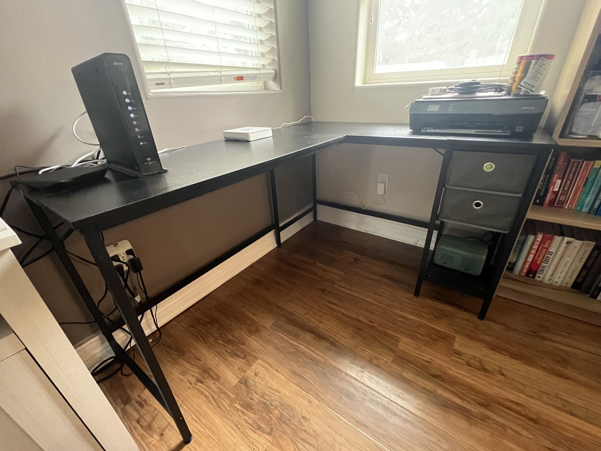 Black Corner Desk