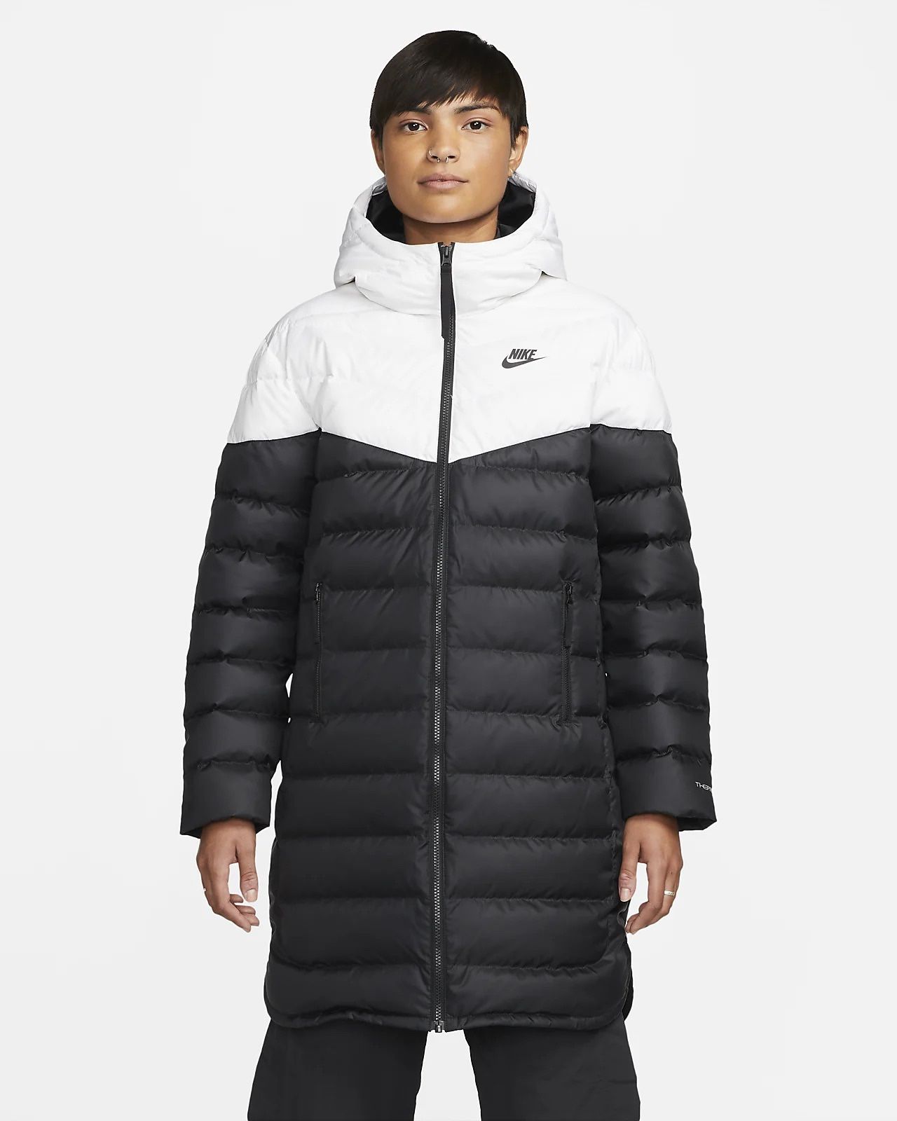 Nike Sportswear Therma-FIT Repel Windrunner Women's Hooded Parka Black White XS