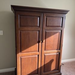 2 Solid Wood Cabinets 