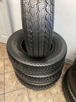SET CONTINENTAL LT 215/85/16 GOOD USED $199 PRICE INCLUDES PROFESSIONAL INSTALLATION AND TAX