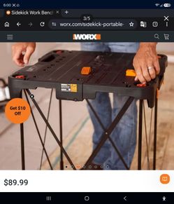 Works sidekick work table saw table