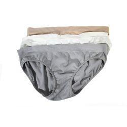 Lot Of 3 Women's Size XL 8 Bikini Undewear In Neutral Colors